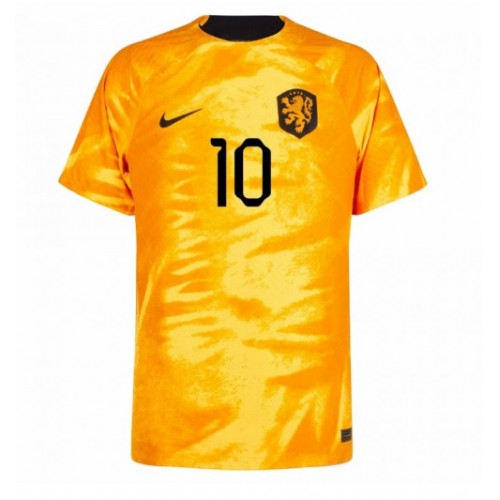 Holandia Memphis Depay #10 Koszulka Podstawowych MŚ 2022 Krótki Rękaw